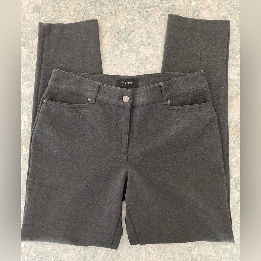 Talbots Women's Gray/Black Size 8 Point Pants - Picture 1 of 7